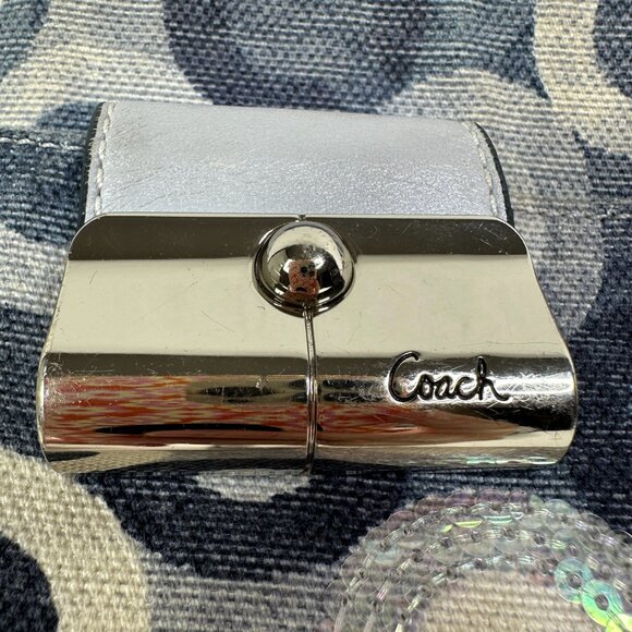 Coach Kristin Swing Bag Crossbody Sequin Signature Blue 43725 - Picture 6 of 15